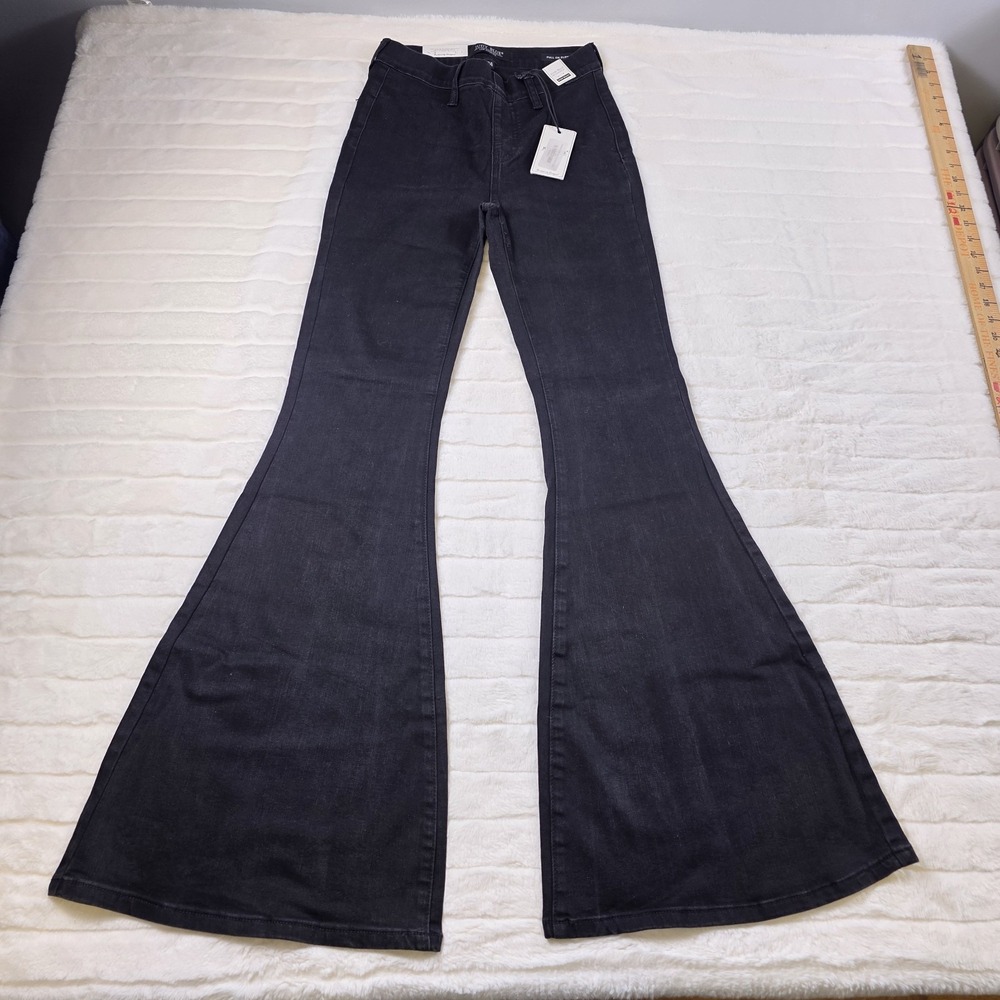 Judy Blue Pull On Super Flare Jeans Womens 0/24 Bell Bottom High Waist Pant‎